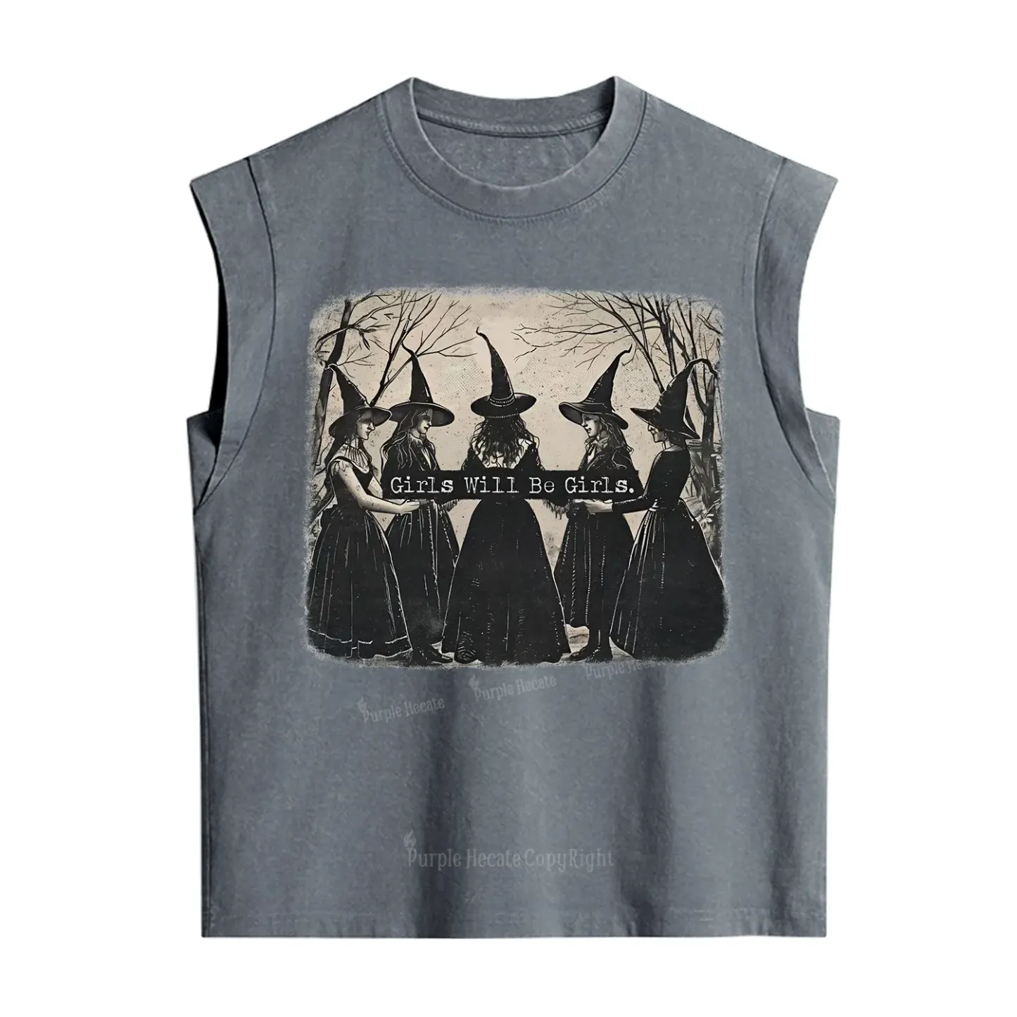 Purplehecate Girls Will Be Girls Witch Vintage Washed Tank