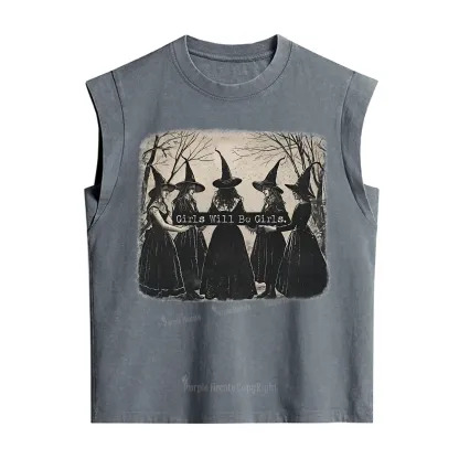 Purplehecate Girls Will Be Girls Witch Vintage Washed Tank