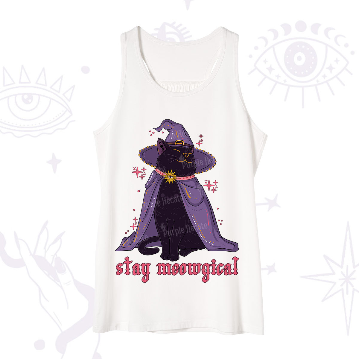 Purplehecate Stay Meowgical Cat Tank