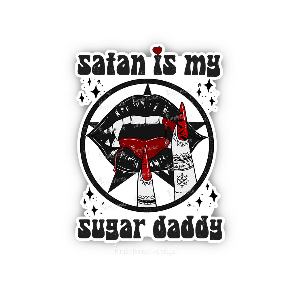 Purplehecate Satan Is My Sugar Daddy Sticker