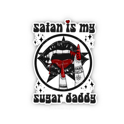Purplehecate Satan Is My Sugar Daddy Sticker
