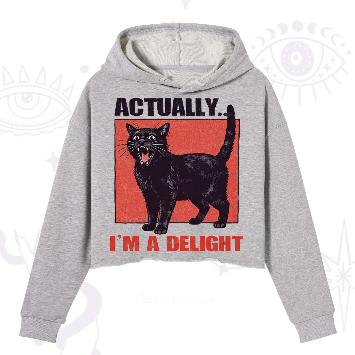 Purplehecate Actually Im a Delight Crop Hoodie