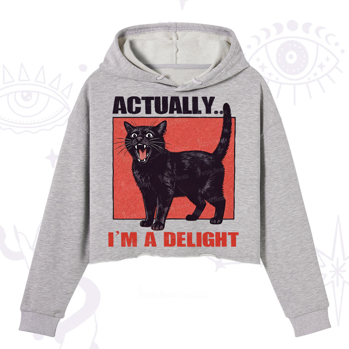 Purplehecate Actually Im a Delight Crop Hoodie
