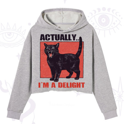 Purplehecate Actually Im a Delight Crop Hoodie