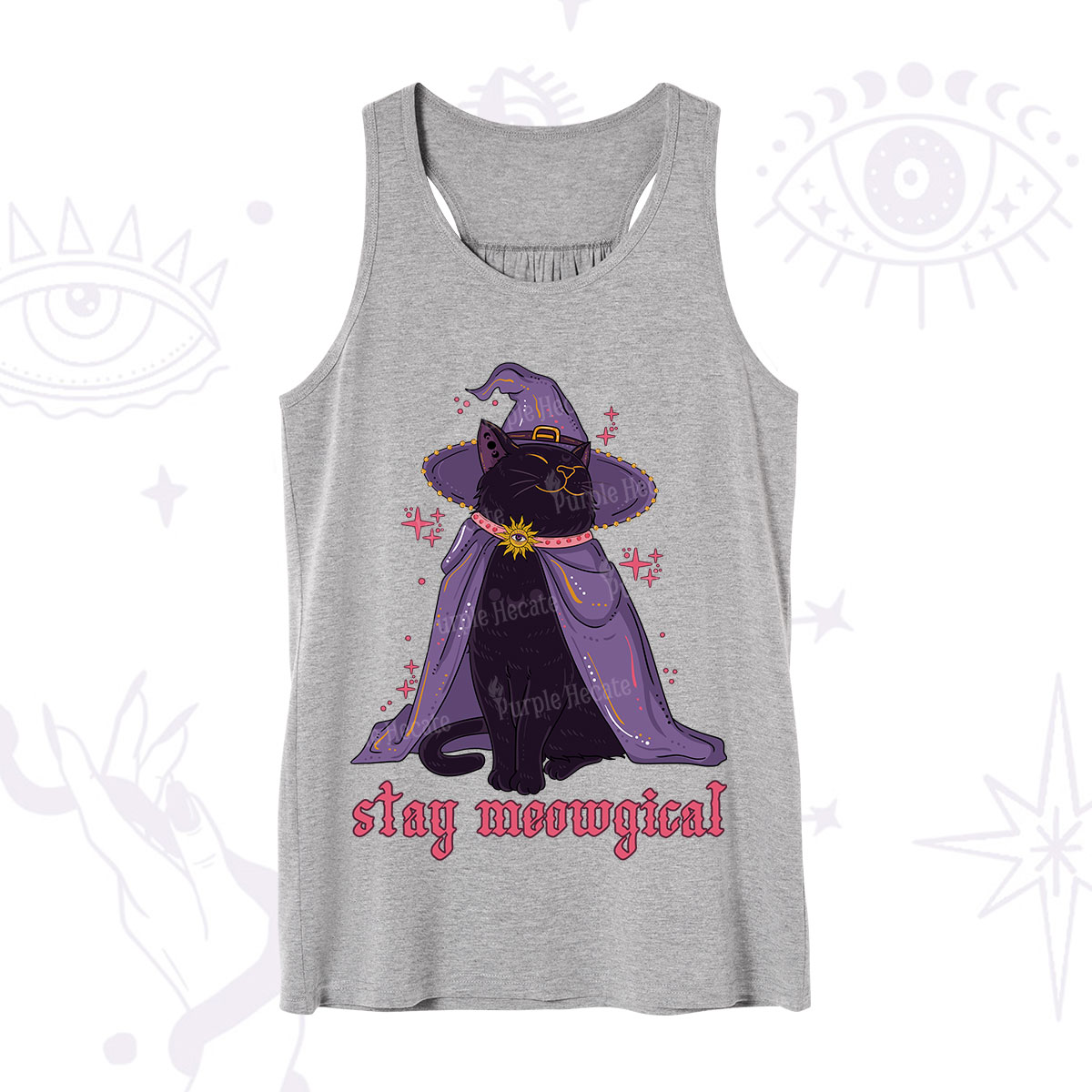 Purplehecate Stay Meowgical Cat Tank