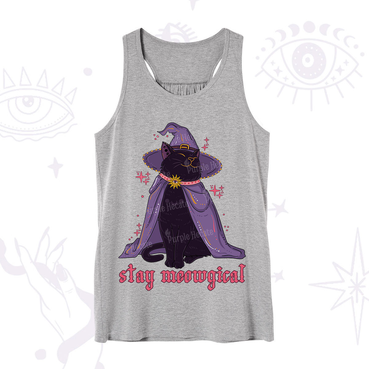 Purplehecate Stay Meowgical Cat Tank