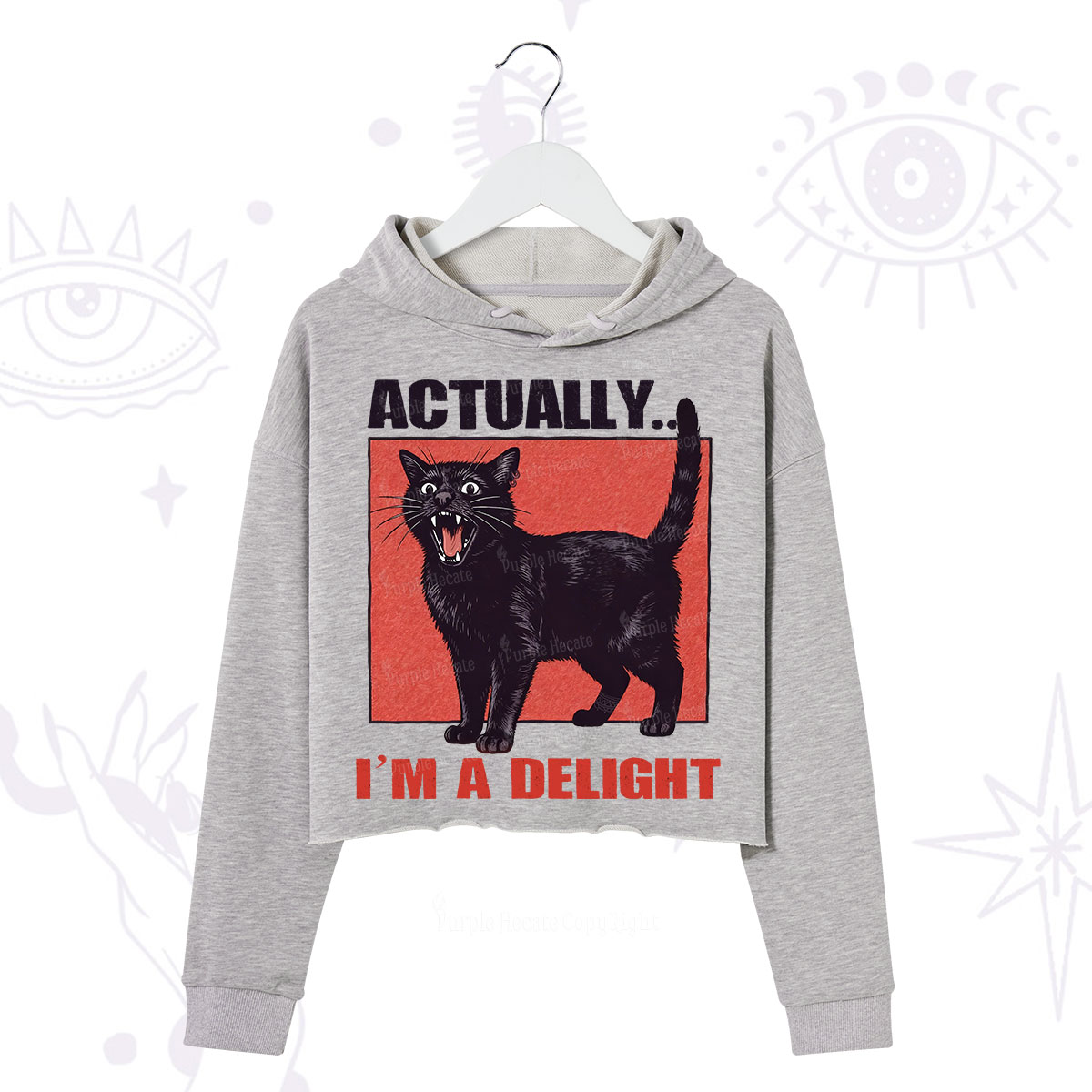 Purplehecate Actually Im a Delight Crop Hoodie