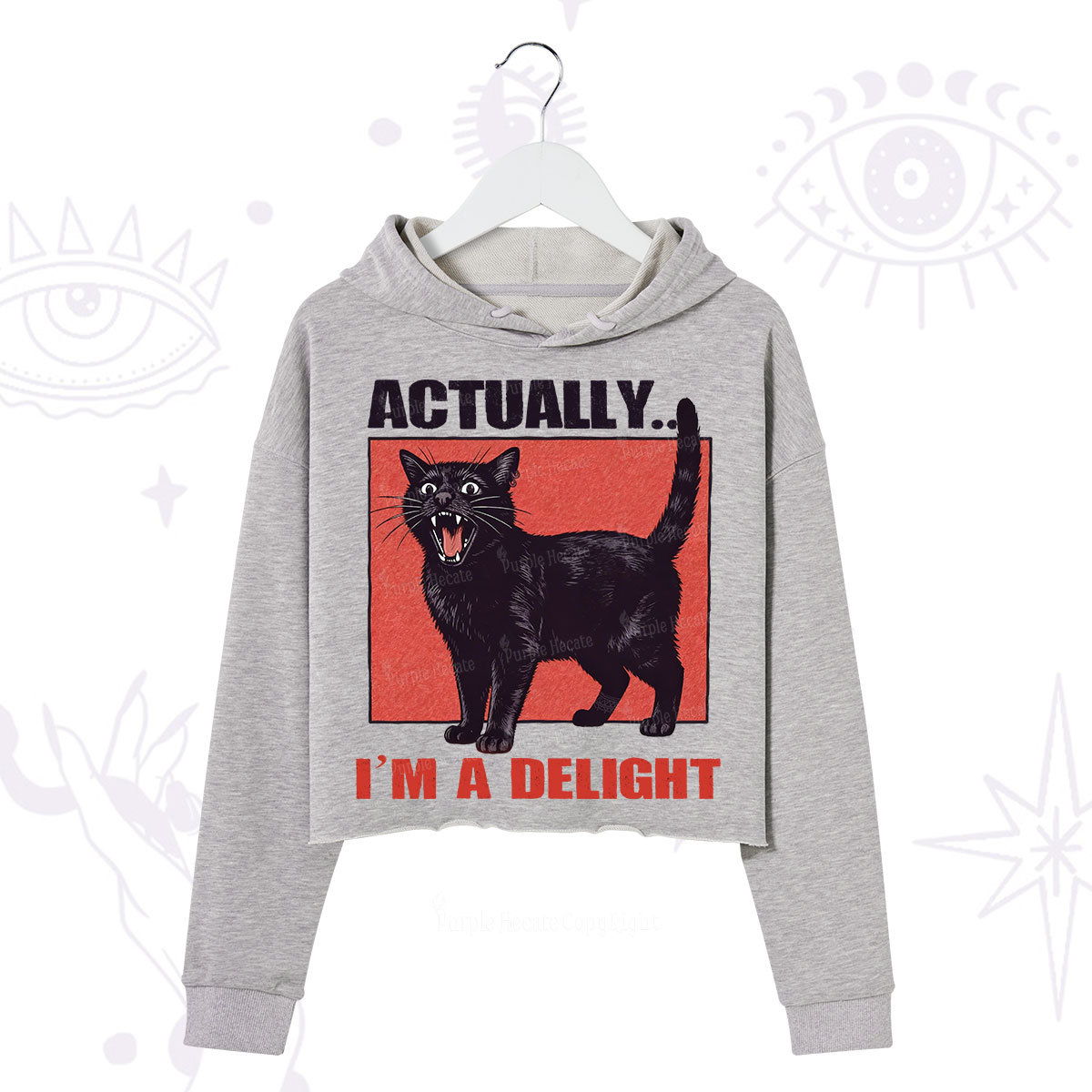 Purplehecate Actually Im a Delight Crop Hoodie
