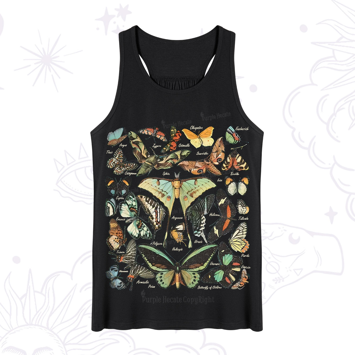 Purplehecate Vintage Butterfly & Moth Tank