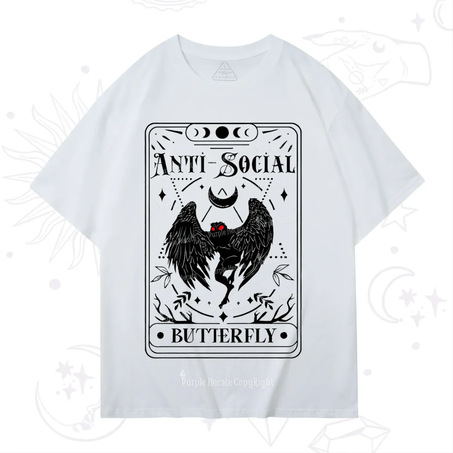 Purplehecate The Antisocial Butterfly Oracle Card T-Shirt