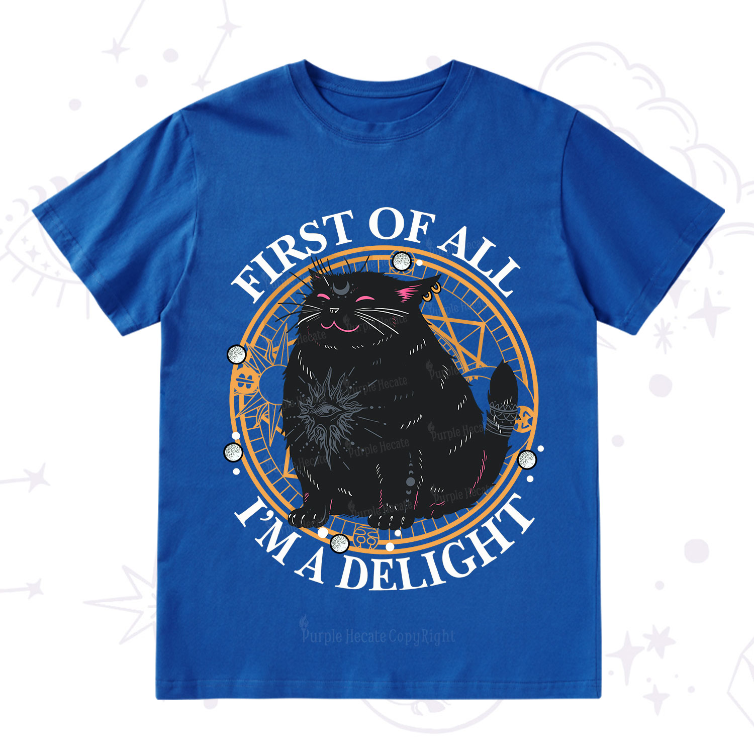 Purplehecate First Of All I'm A Delight Cat T-Shirt