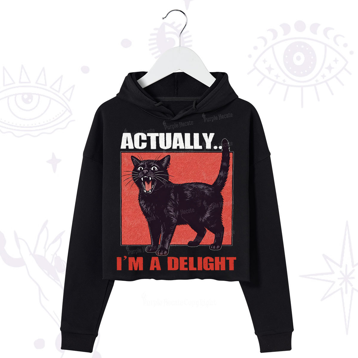 Purplehecate Actually Im a Delight Crop Hoodie