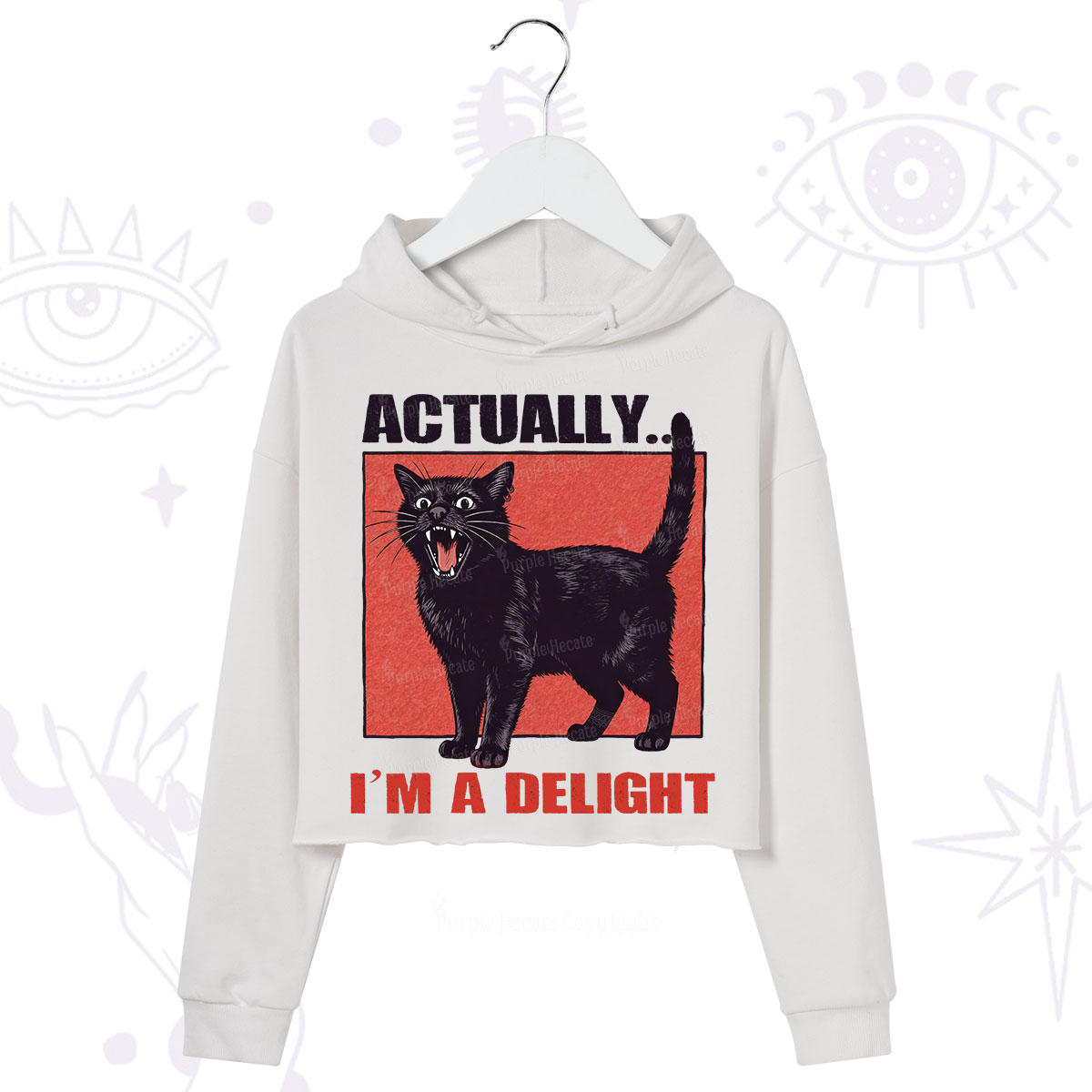 Purplehecate Actually Im a Delight Crop Hoodie