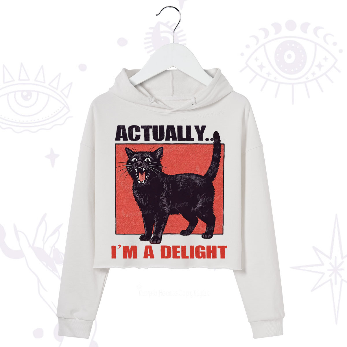 Purplehecate Actually Im a Delight Crop Hoodie