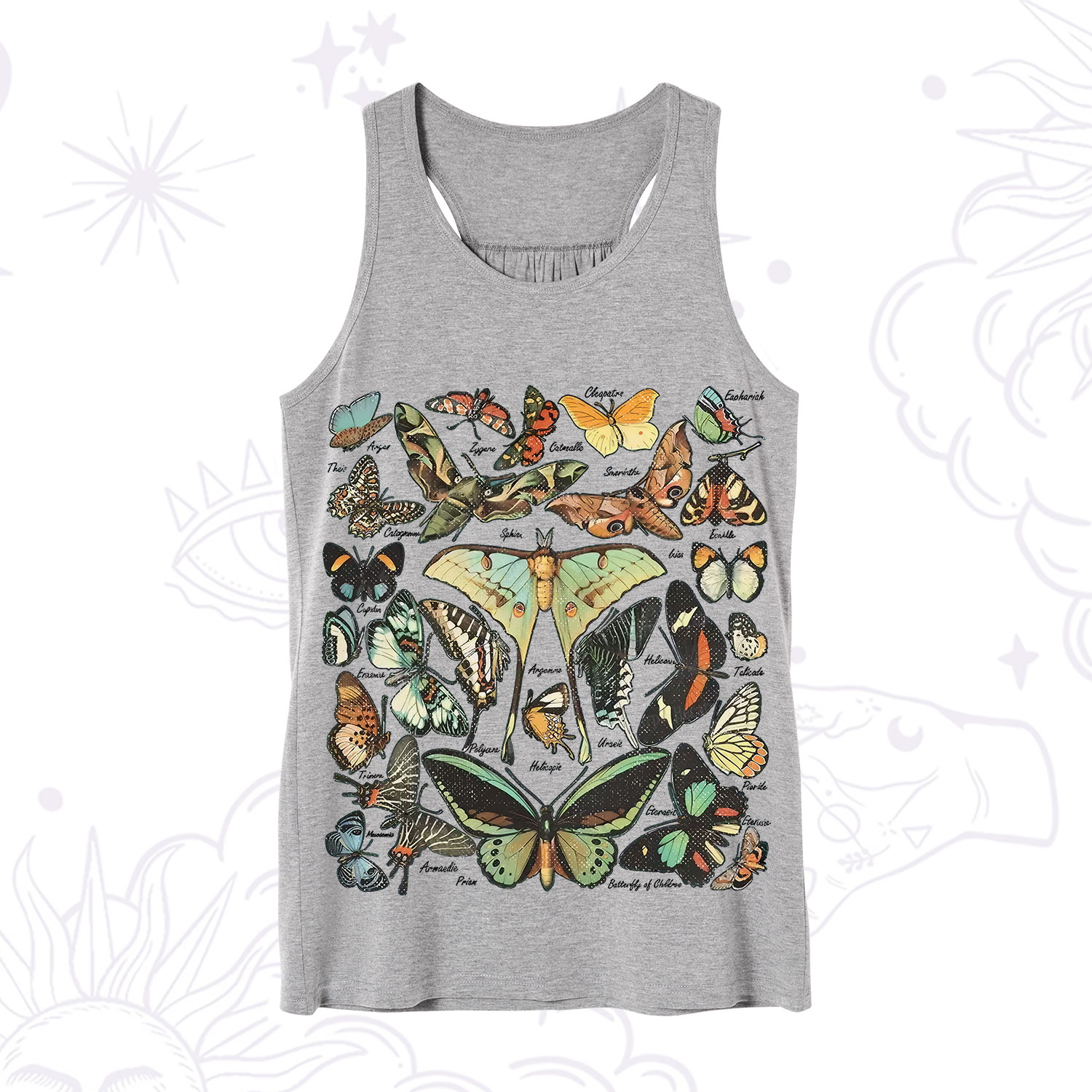 Purplehecate Vintage Butterfly & Moth Tank