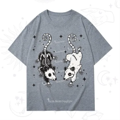 Purplehecate Moonlit Skeleton Rats T-Shirt