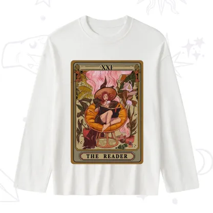 Purplehecate The Reader Tarot Card Slub Long Sleeve T-Shirt