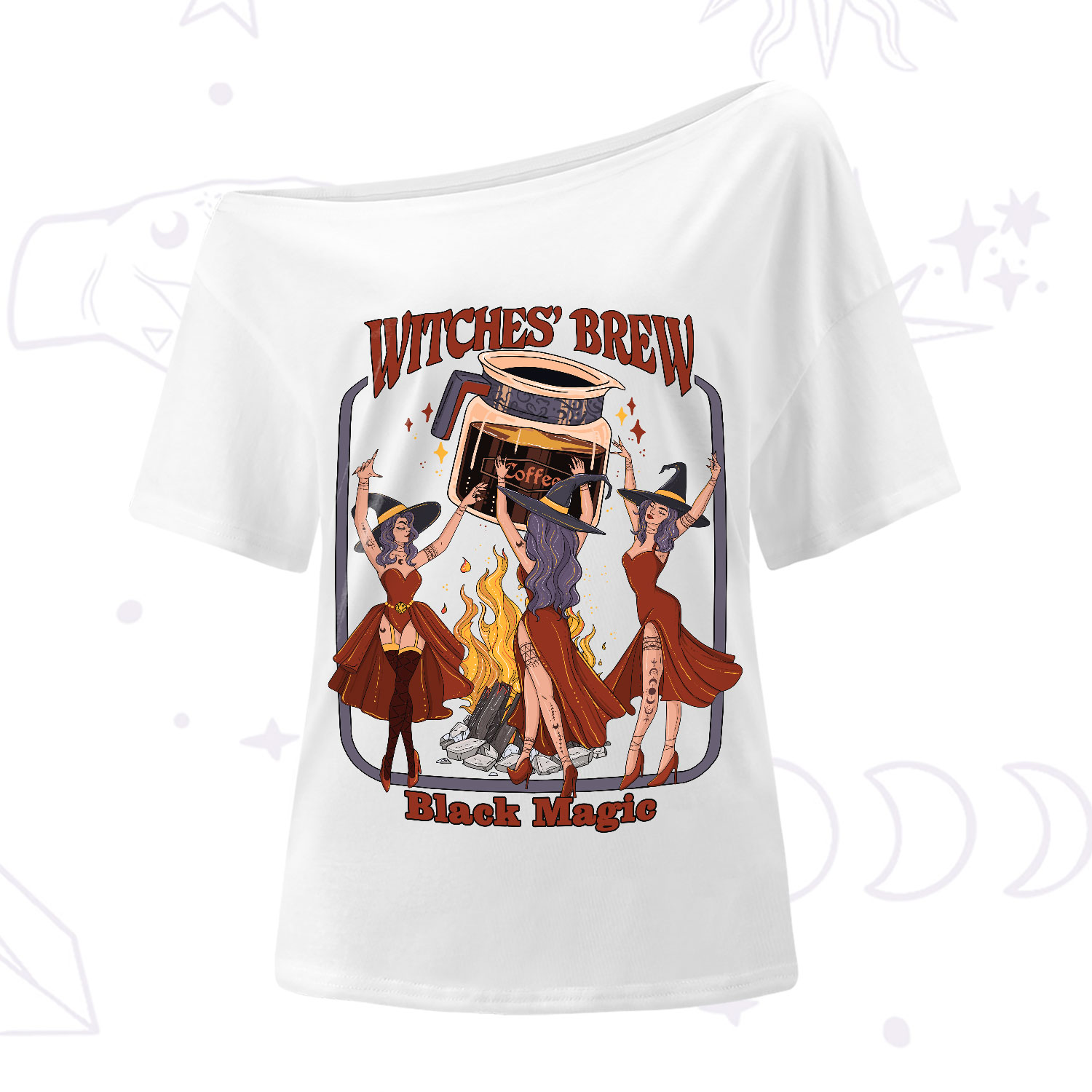 Purplehecate Witches' Brew One-Shoulder T-Shirt