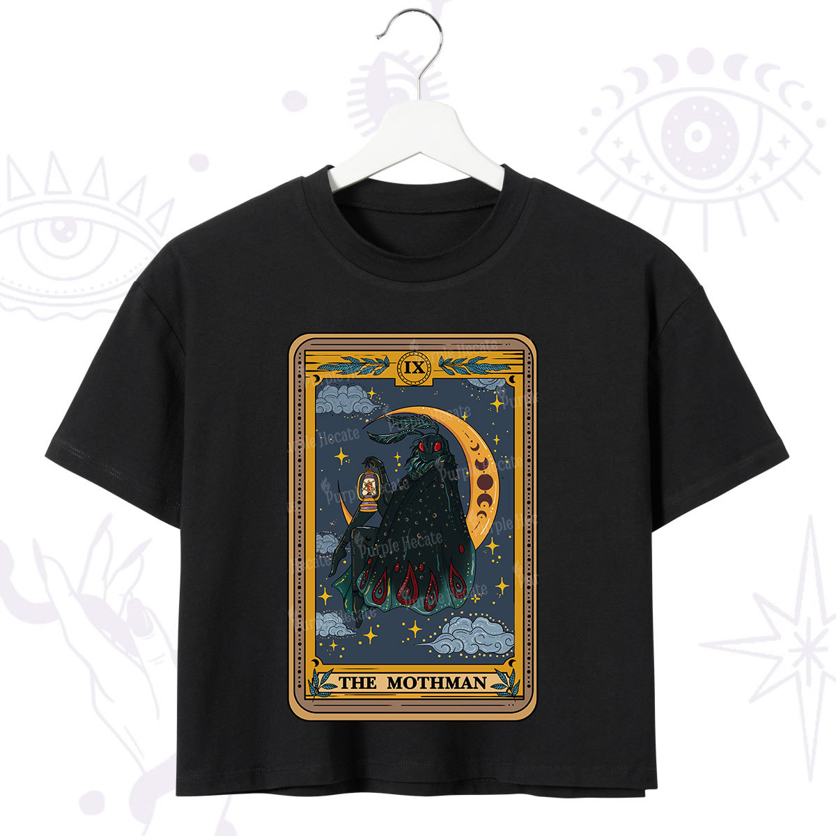 Purplehecate The Mothmen Tarot Crop T-Shirt