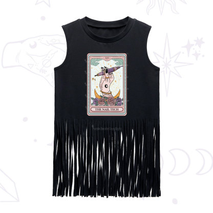 Purplehecate The Nail Tech Tarot Card Fringe Tank Top