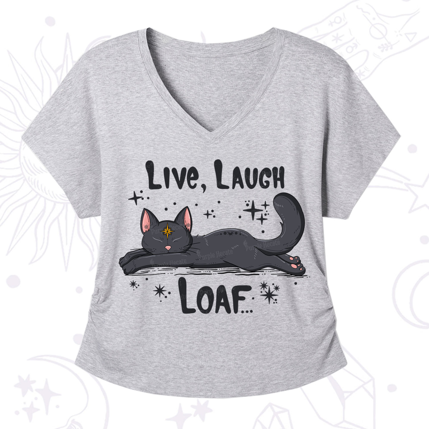Purplehecate Live Laugh Loaf V-Neck T-Shirt