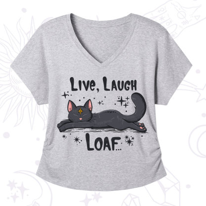 Purplehecate Live Laugh Loaf V-Neck T-Shirt