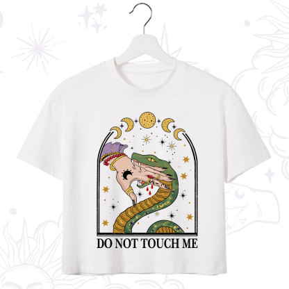 Purplehecate Do Not Touch Me Crop T-Shirt