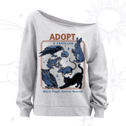 Purplehecate Adopt a Familiar Off The Shoulder Sweatshirt