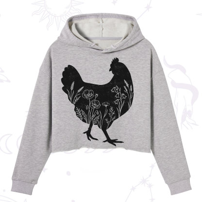 Purplehecate Floral Chicken Crop Hoodie