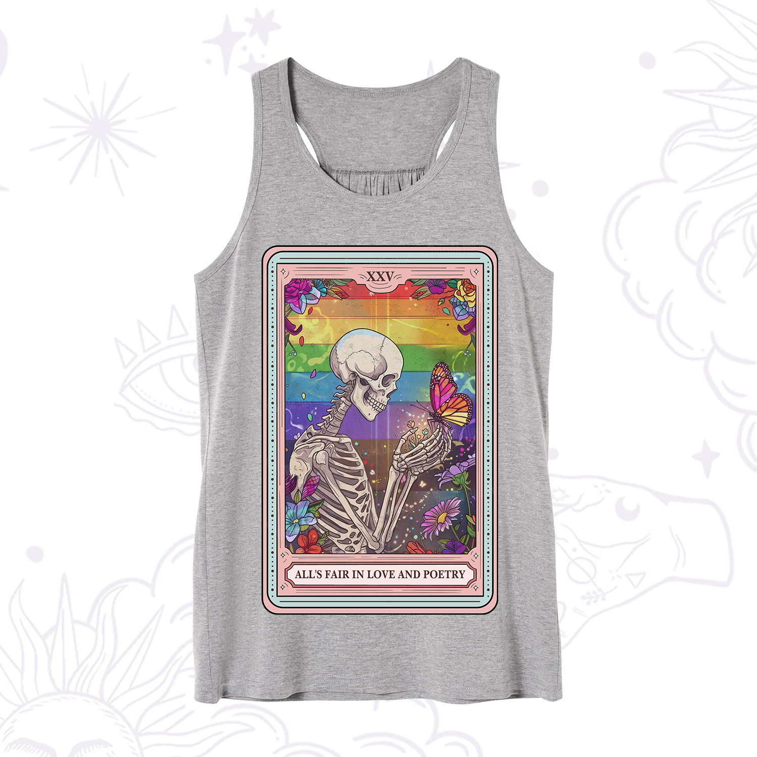Purplehecate The All's Fair in Love and Poetry Skeleton Tarot Tank