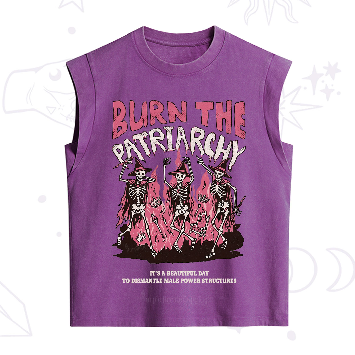Purplehecate Burn The Patriarchy Vintage Washed Tank
