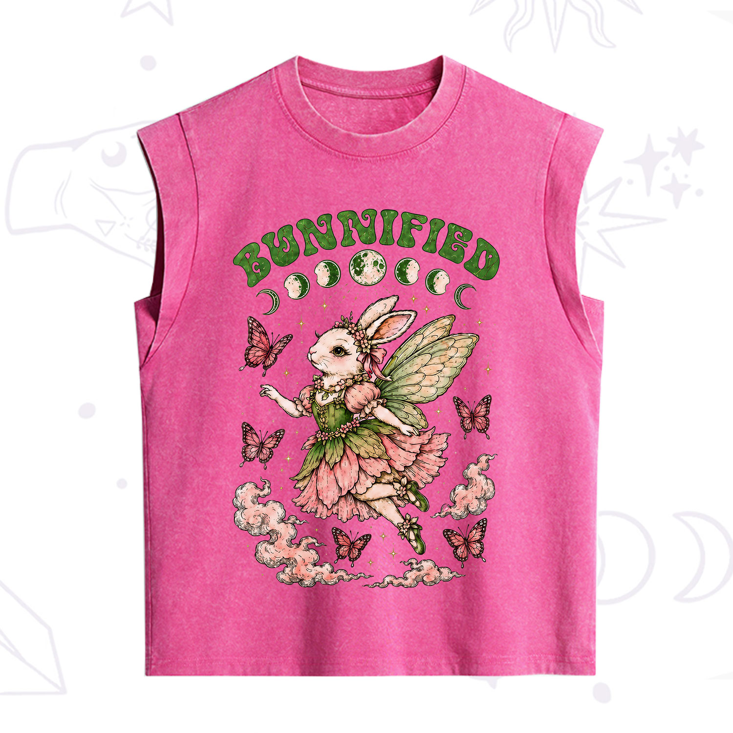 Purplehecate Bunnified Fairy Bunny Vintage Washed Tank