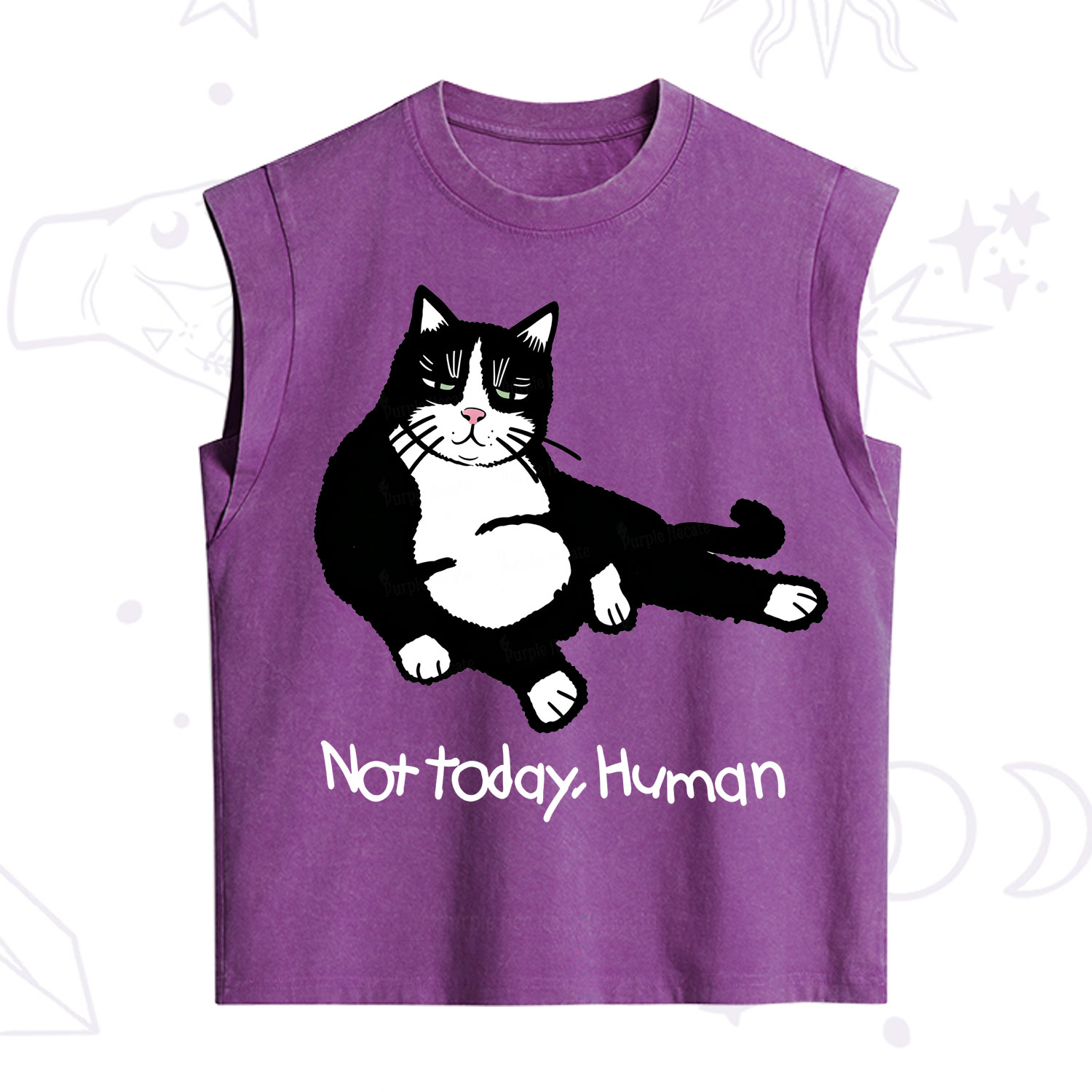 [Copy]Purplehecate Zero Of Fucks Raccoon Vintage Washed Tank