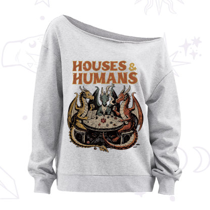 Purplehecate Houses And Humans Off The Shoulder Sweatshirt