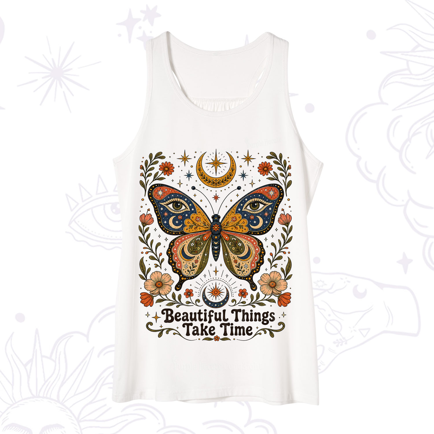 Purplehecate Beautiful Things Take Time Butterfly Tank