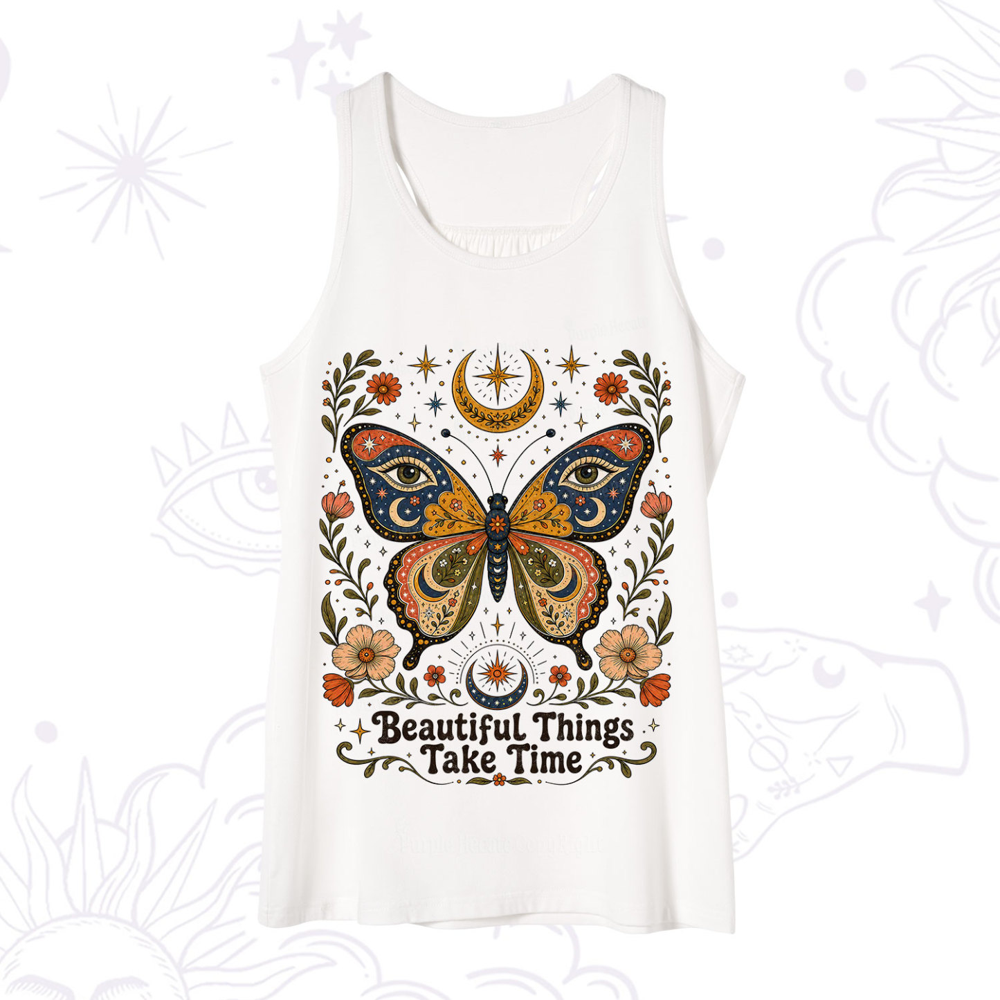 Purplehecate Beautiful Things Take Time Butterfly Tank