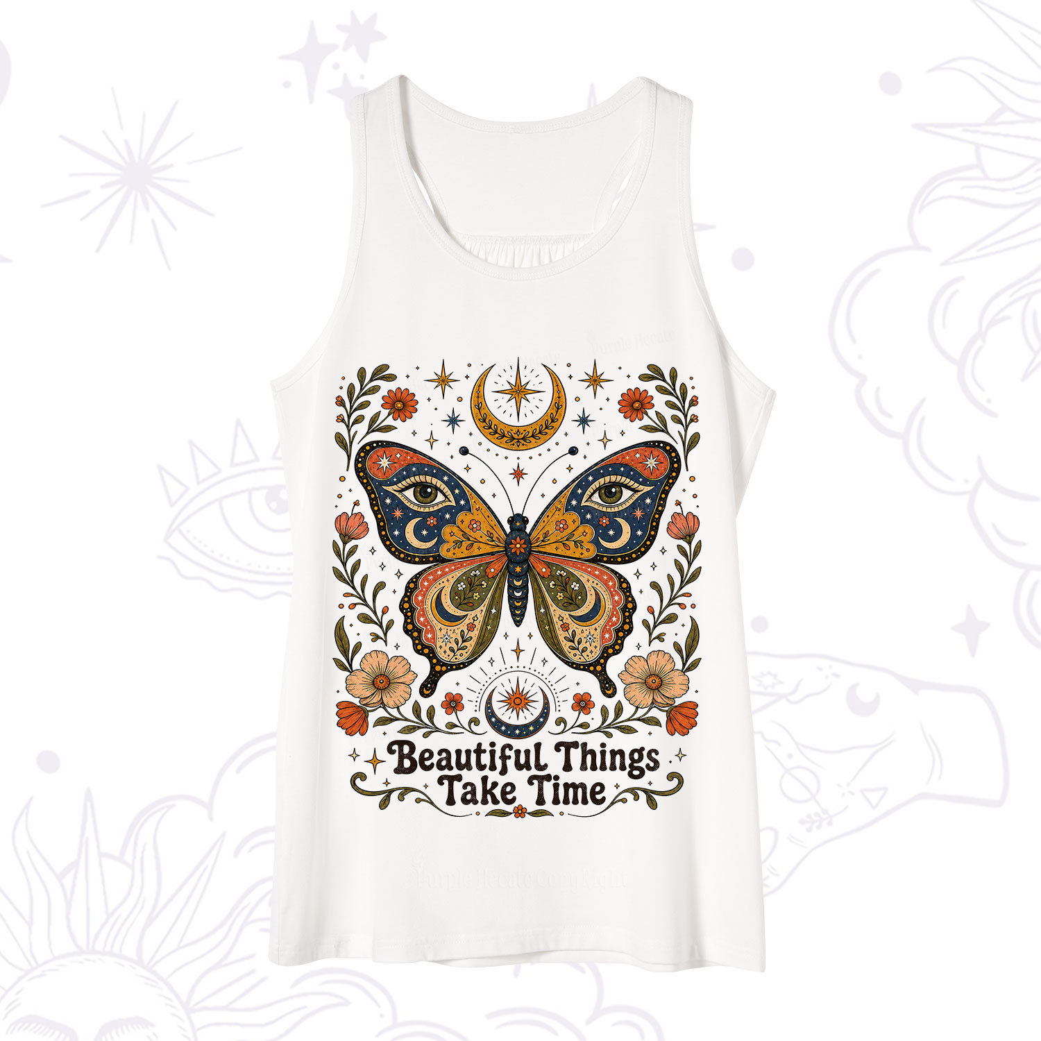 Purplehecate Beautiful Things Take Time Butterfly Tank