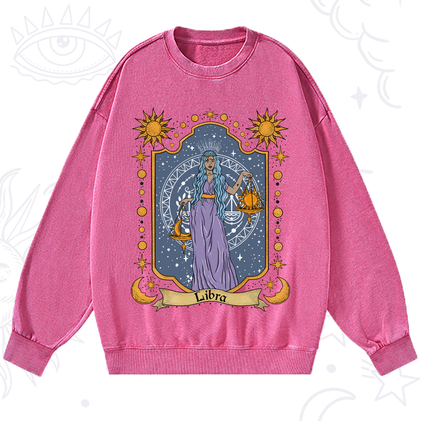 Purplehecate Libra Zodiac Washed Sweatshirt