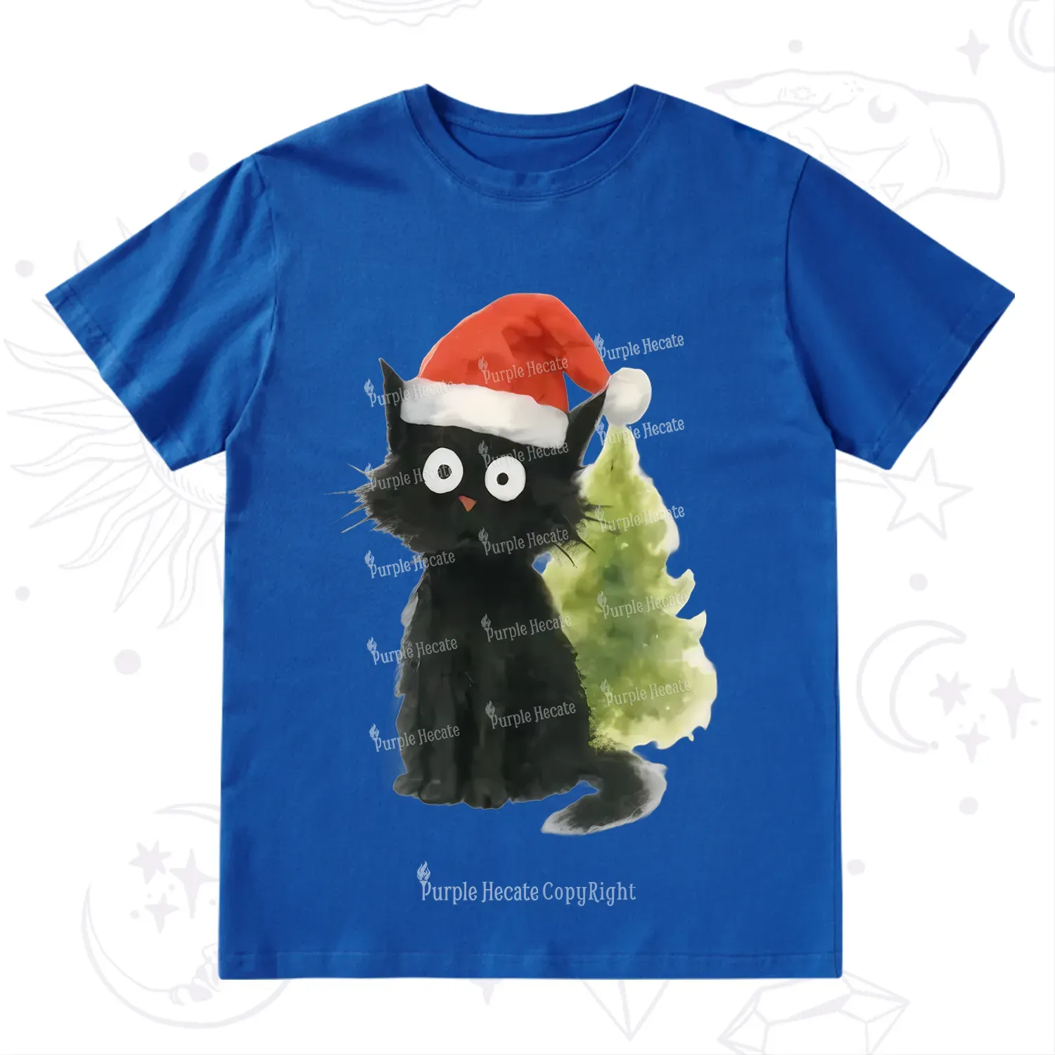 Purplehecate Black Cats Christmas T-Shirt