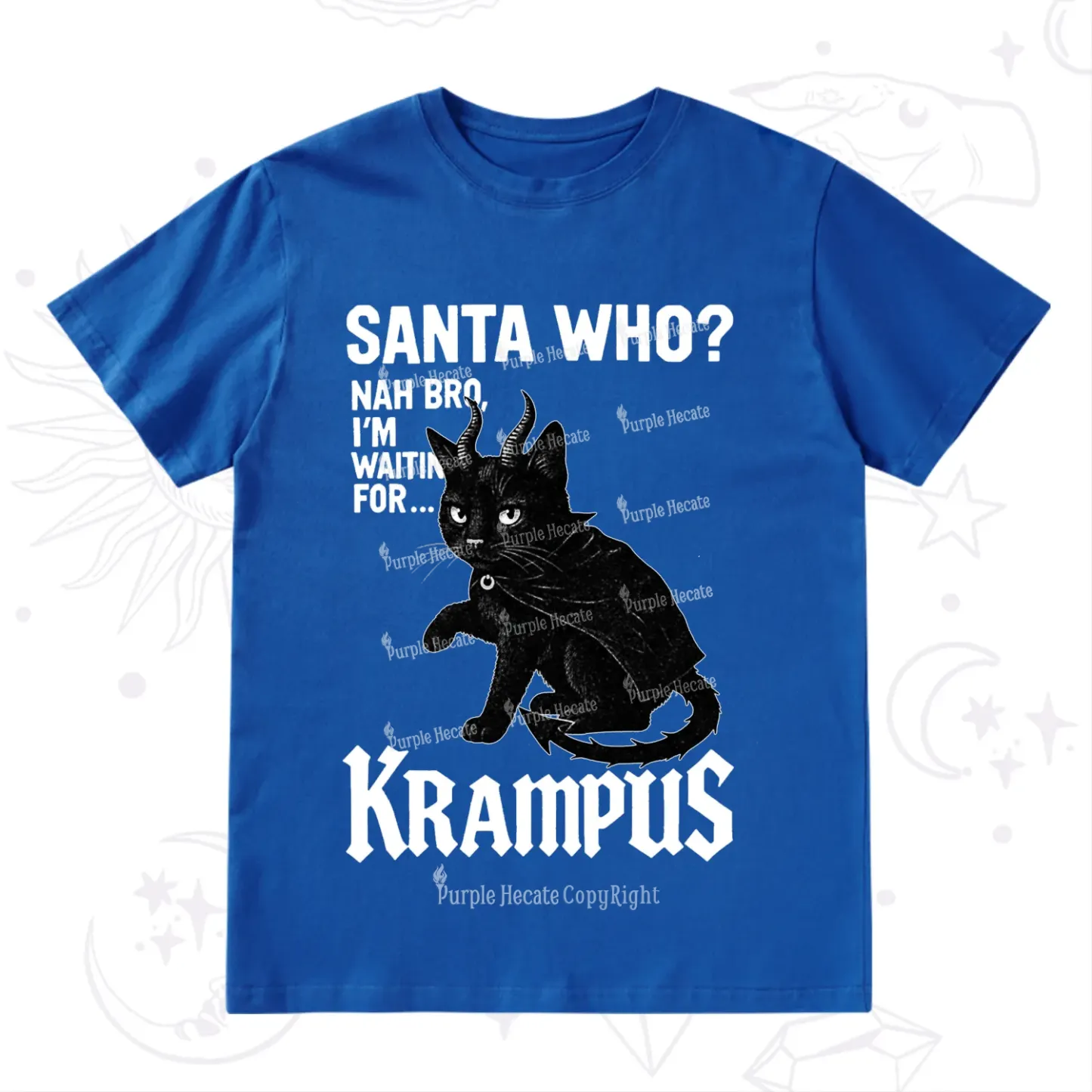 Purplehecate Santa Who? Nah Bro I'm Waiting for Krampus Christmas T-Shirt