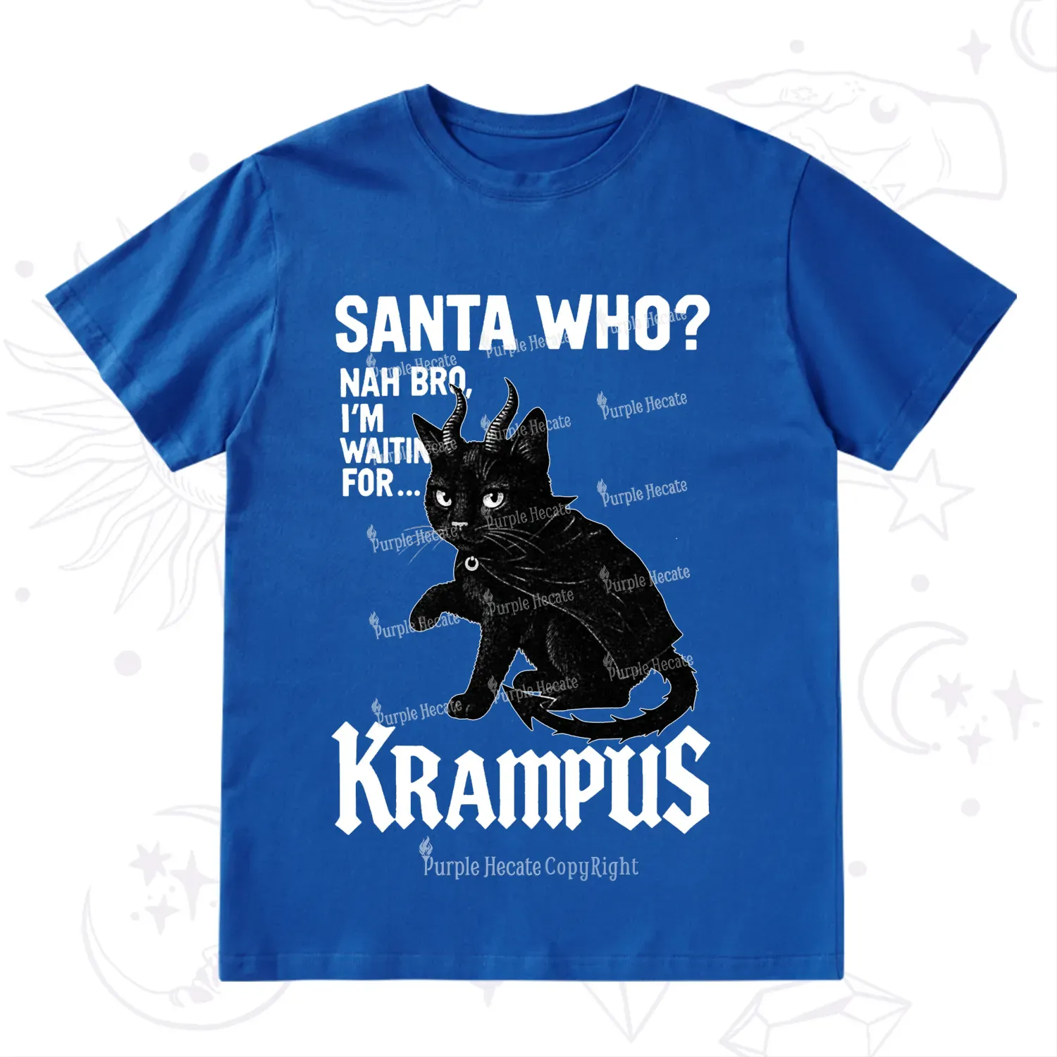 Purplehecate Santa Who? Nah Bro I'm Waiting for Krampus Christmas T-Shirt