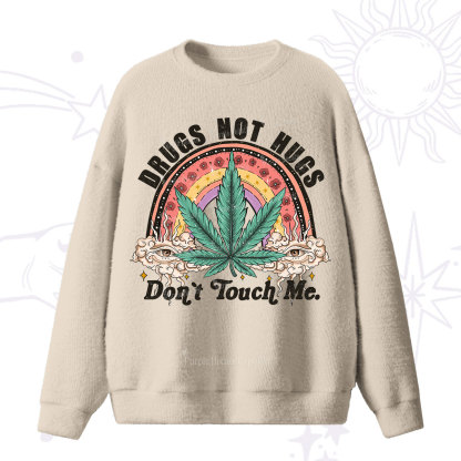 Purplehecate Drugs Not Hugs Fuzzy Ugly Sweater