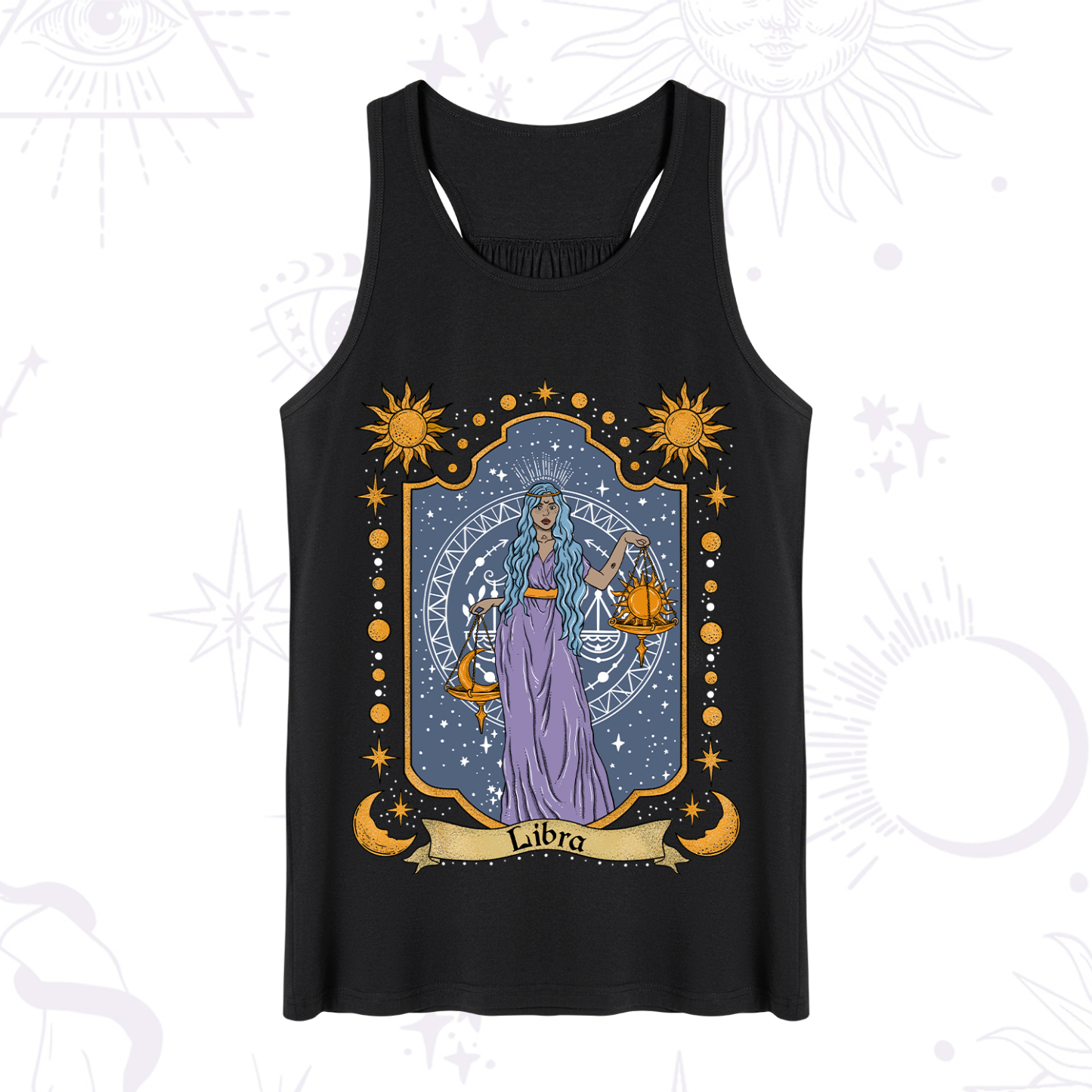 Magic Purplehecate Libra Zodiac Tank