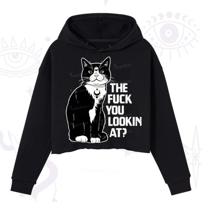 Purplehecate The Fuck You Lookin At Crop Hoodie