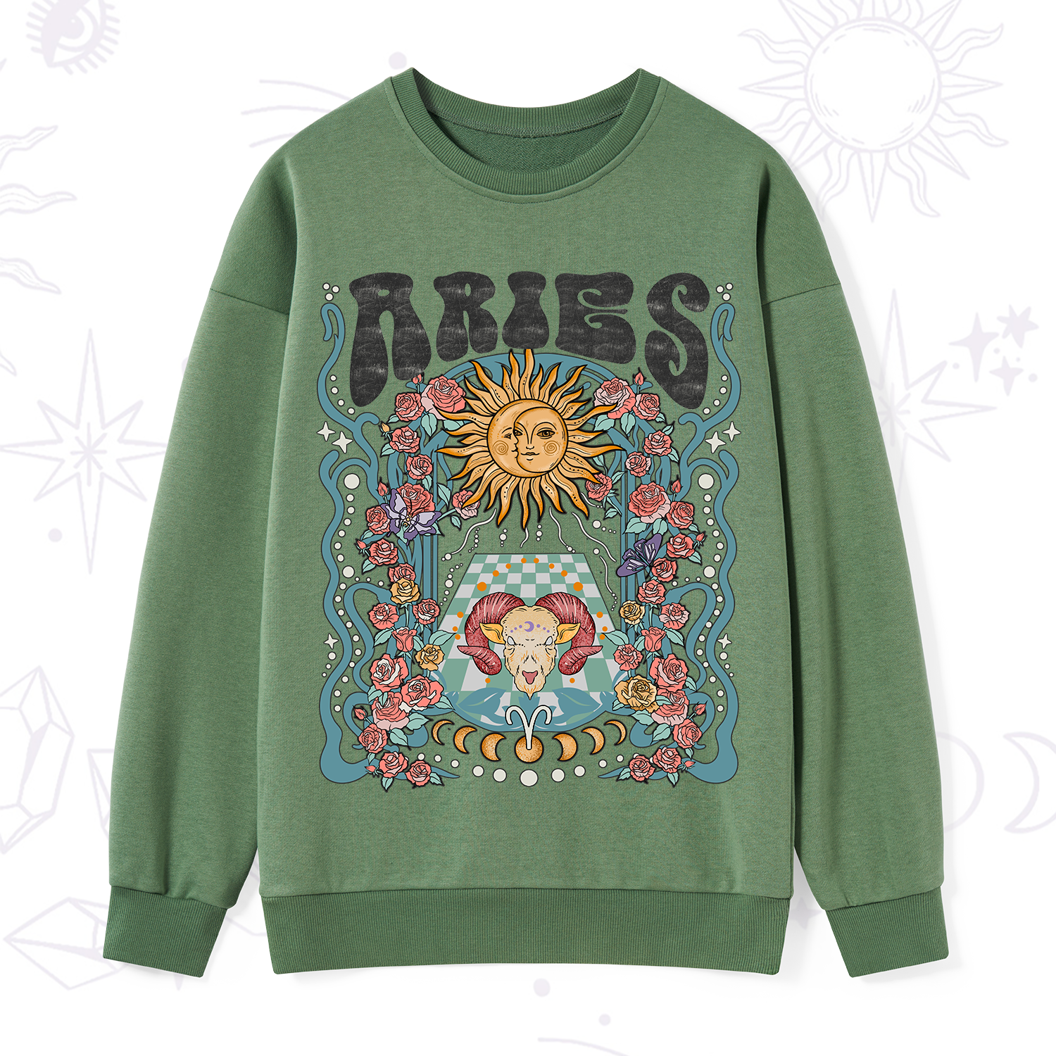 Purplehecate Aries Spirit Zodiac Sweatshirt