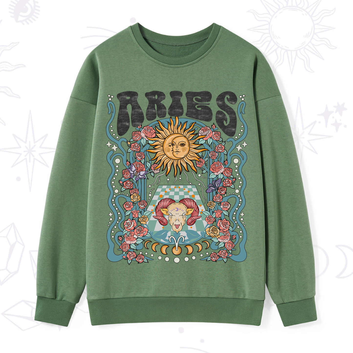Purplehecate Aries Spirit Zodiac Sweatshirt