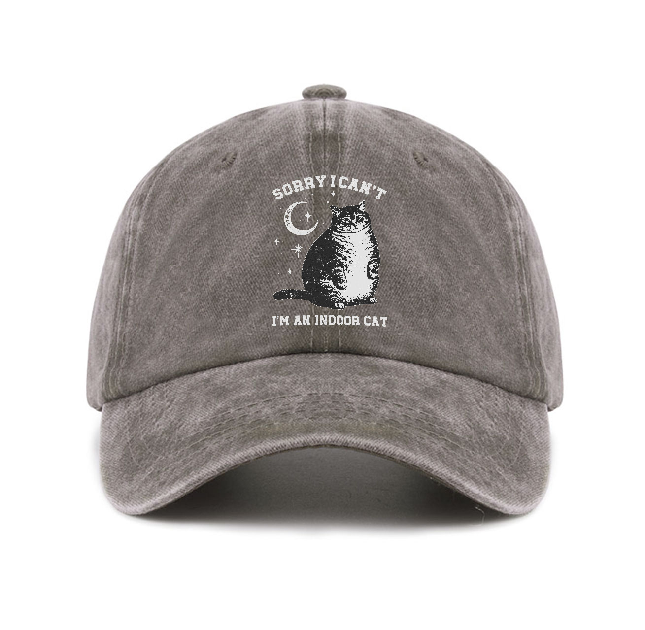Purplehecate Sorry I Can't Go I'm an Indoor Cat Baseball Cap