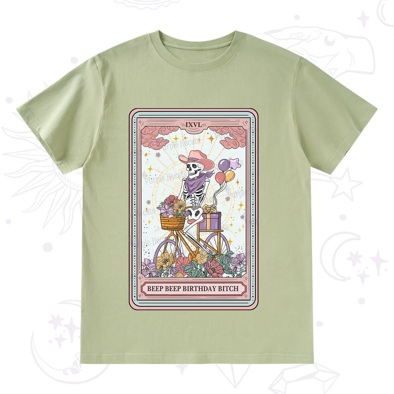 Purplehecate The Beep Beep Birthday Bitch Tarot T-Shirt