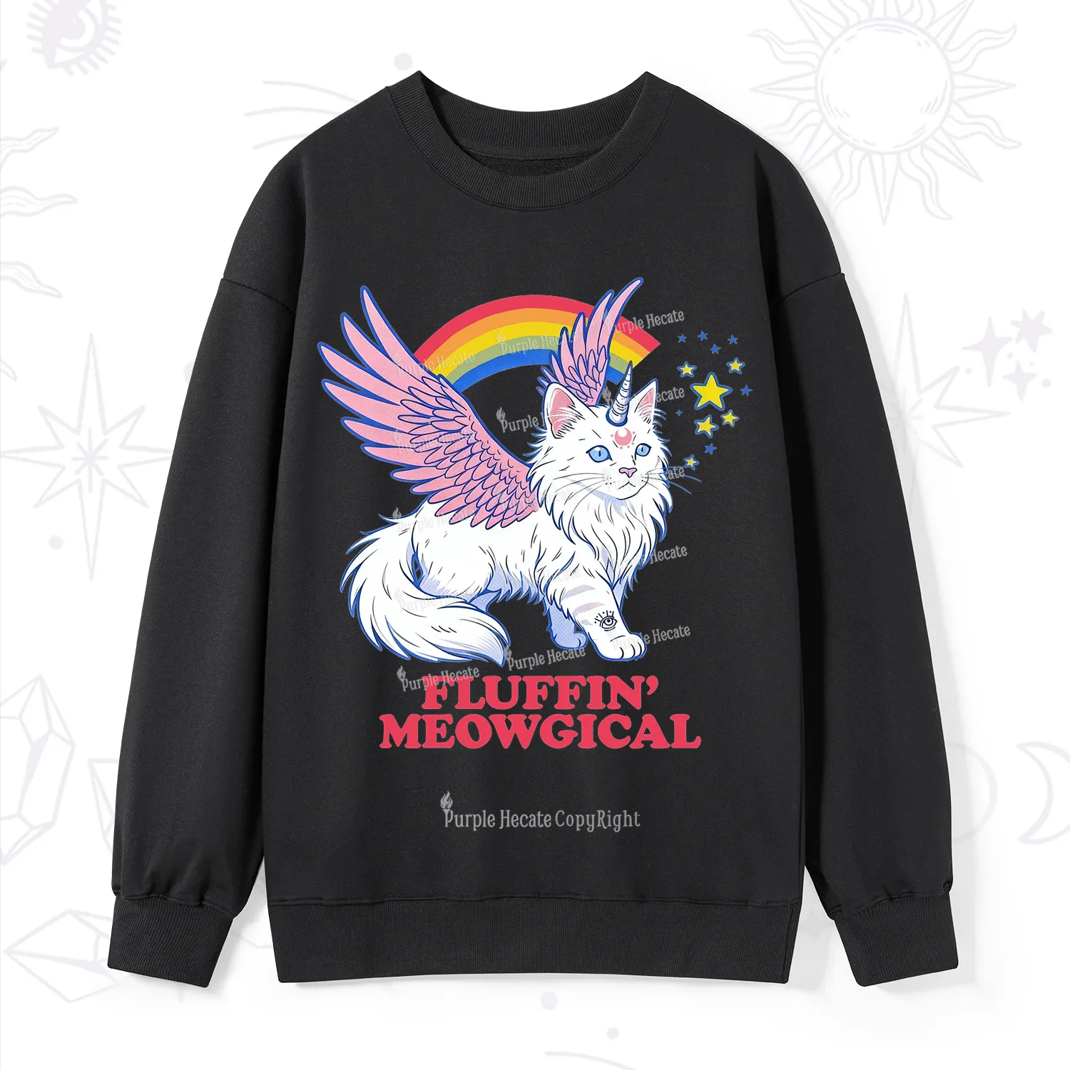 Purplehecate Fluffin Meowgical Sweatshirt