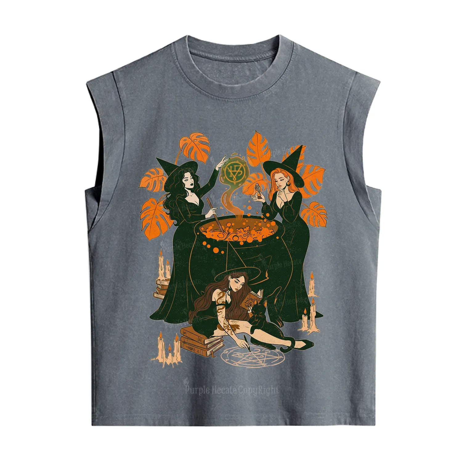 Purplehecate Midnight Potion Ritual Halloween Vintage Washed Tank